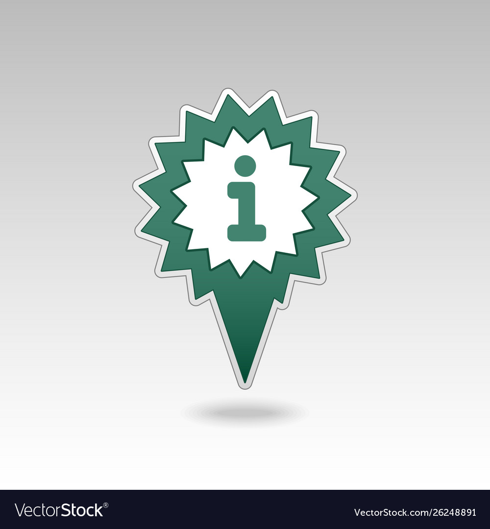 Information pin map icon pointer markers vector image Information pin map icon pointer markers