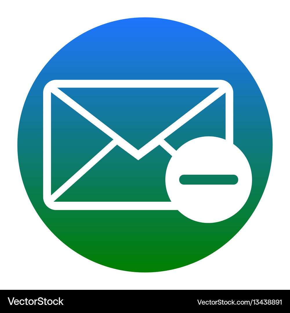 Mail sign white icon Royalty Free Vector Image