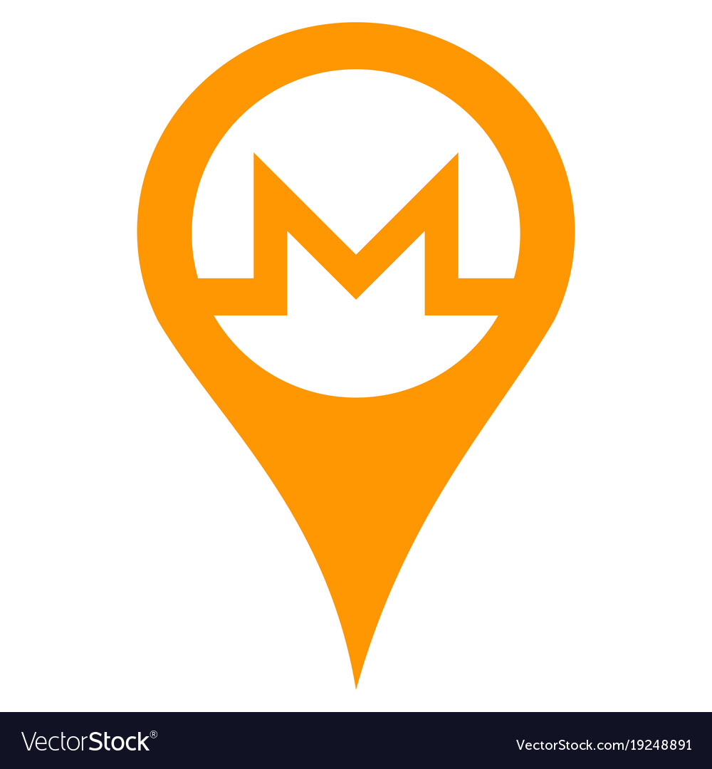 Monero map pointer flat icon