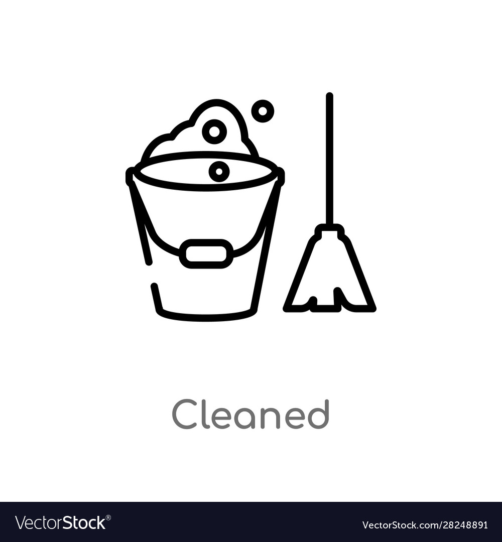 Outline cleaned icon isolated black simple line vector image Outline cleaned icon isolated black simple line