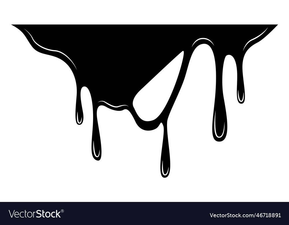 Paint dripping liquid flowing oil stain set