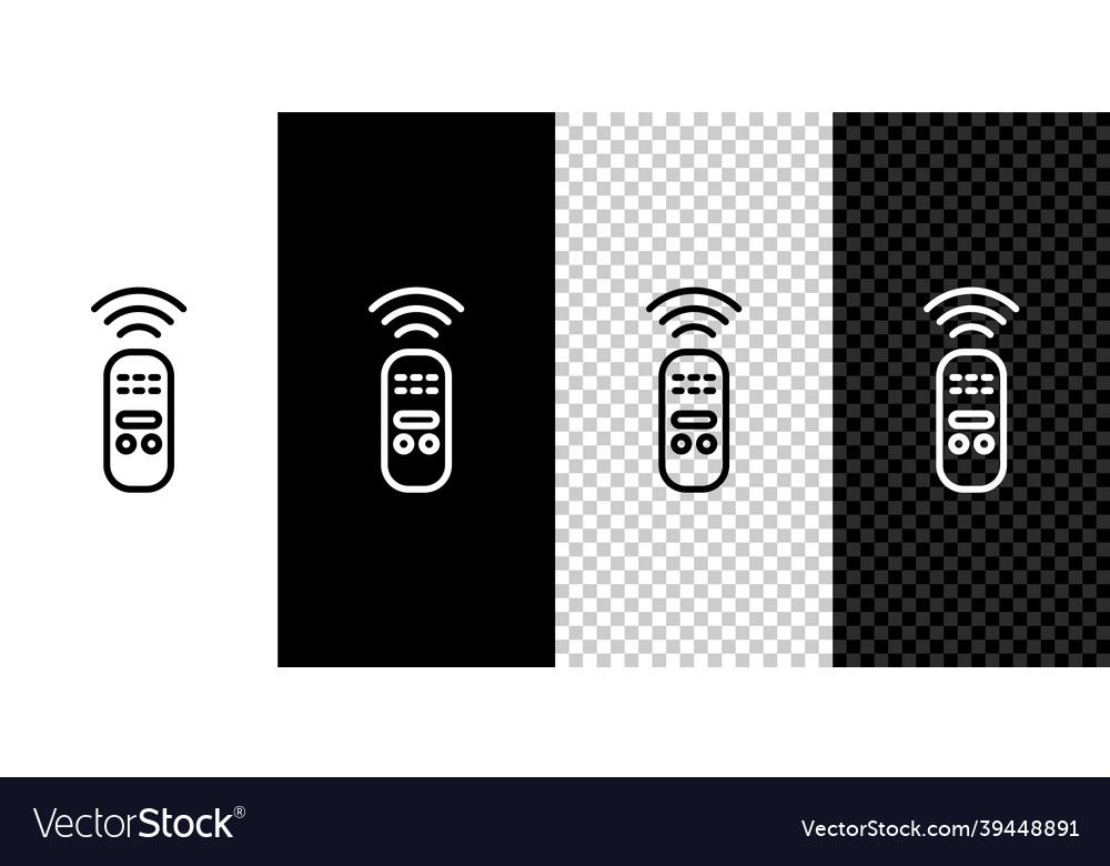 Set line smart remote control system icon isolated Vector Image Set line smart remote control system icon isolated