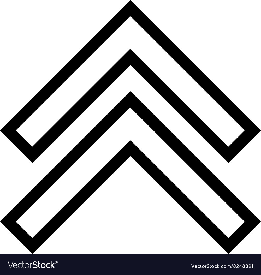 Shift up outline icon Royalty Free Vector Image