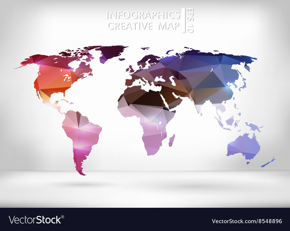 Abstract creative concept map of the world