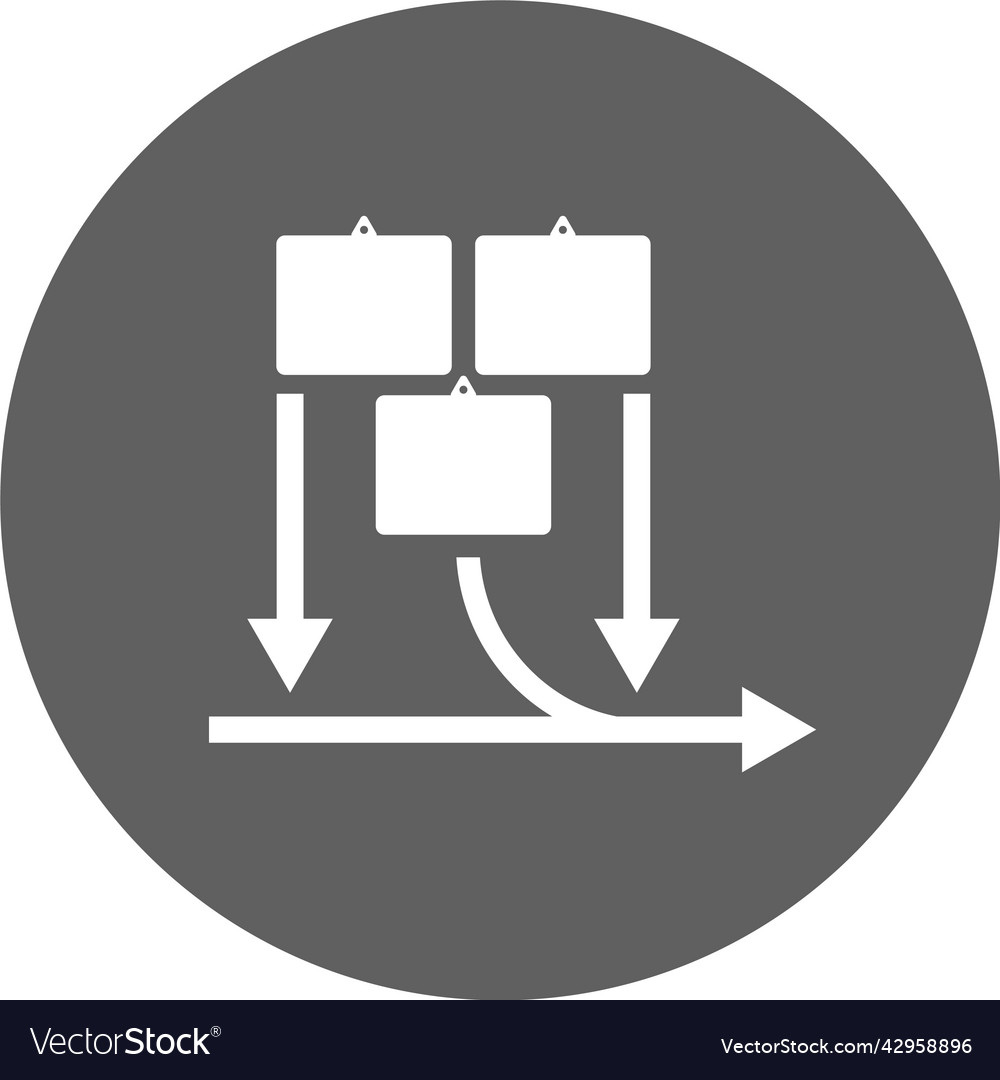 Agile kanban project icon gray graphics