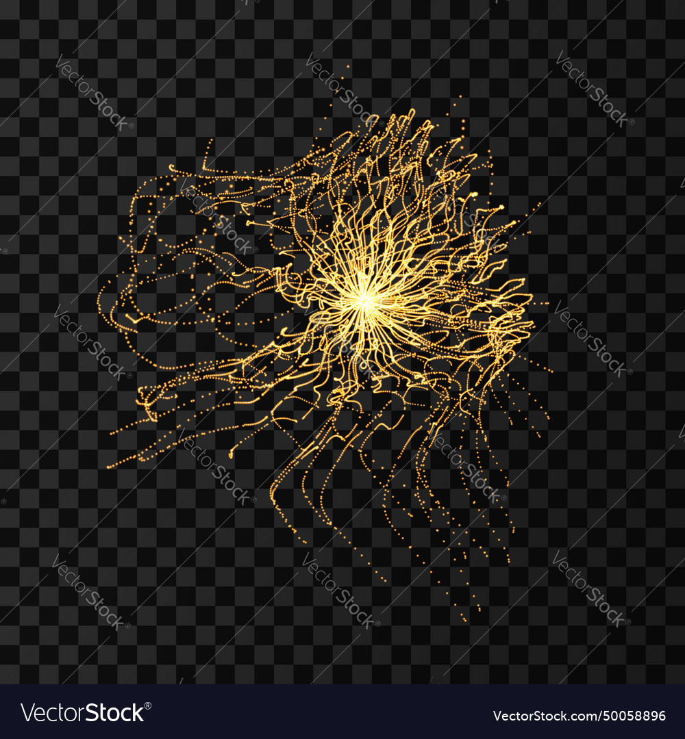 Array with dynamic particles 3d futuristic vector image Array with dynamic particles 3d futuristic