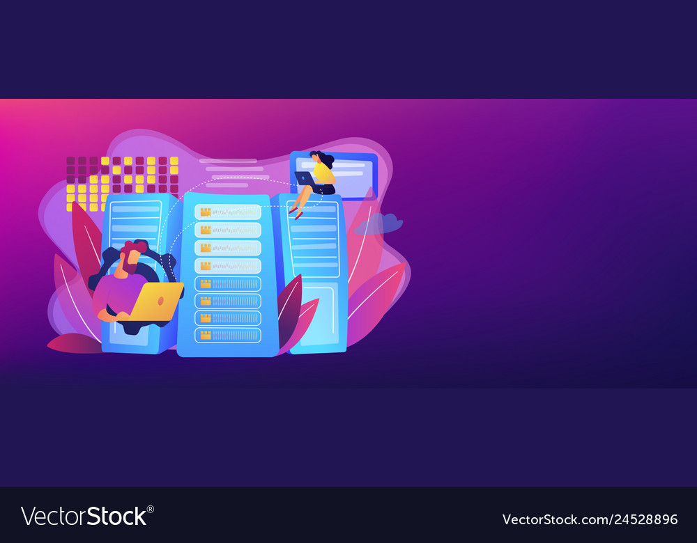 Big data storage concept banner header