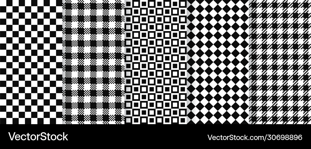 Chess plaid seamless pattern checkered square Vector Image