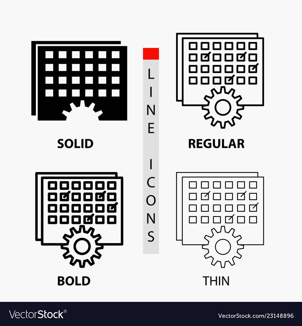 event management processing schedule timing icon vector image
