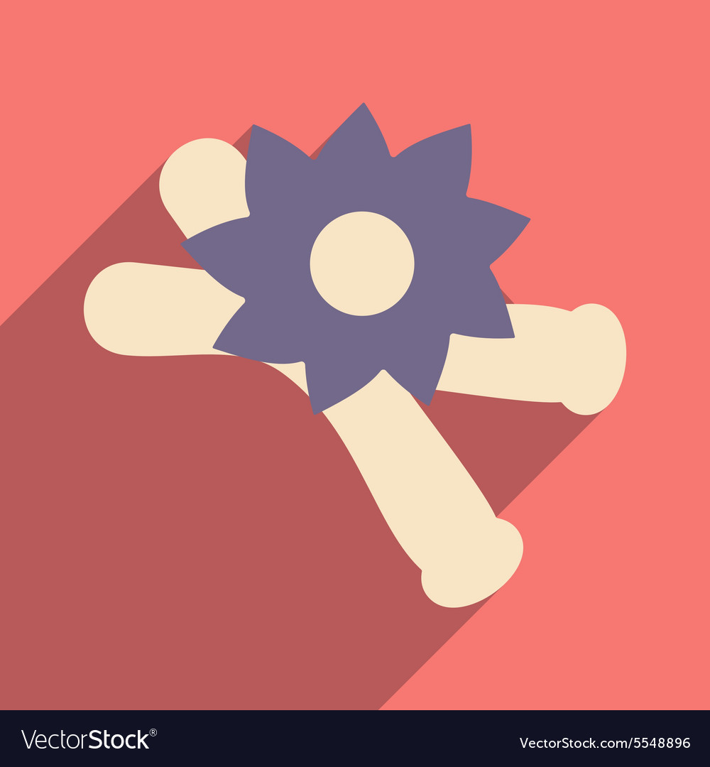Flat with shadow icon and mobile application
