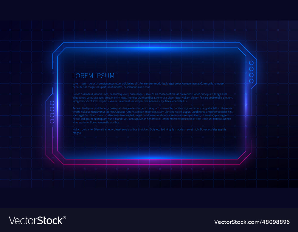 Futuristic frame template design for interface Vector Image