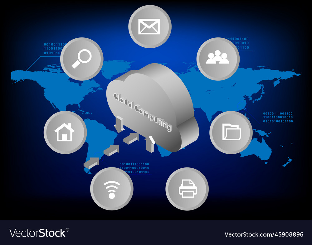 Graphics cloud computing concept data transfer