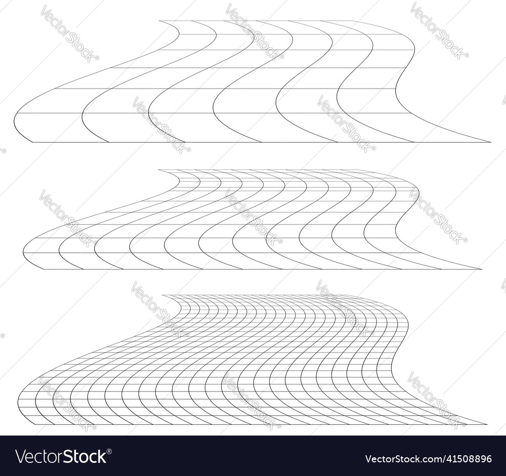 Graticule grid mesh plane with deform distortion