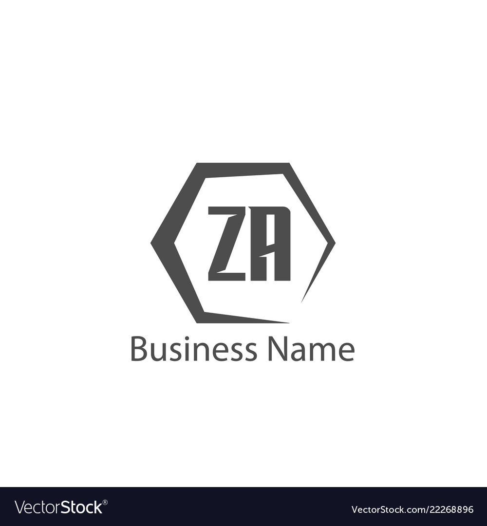 Initial letter za logo template design