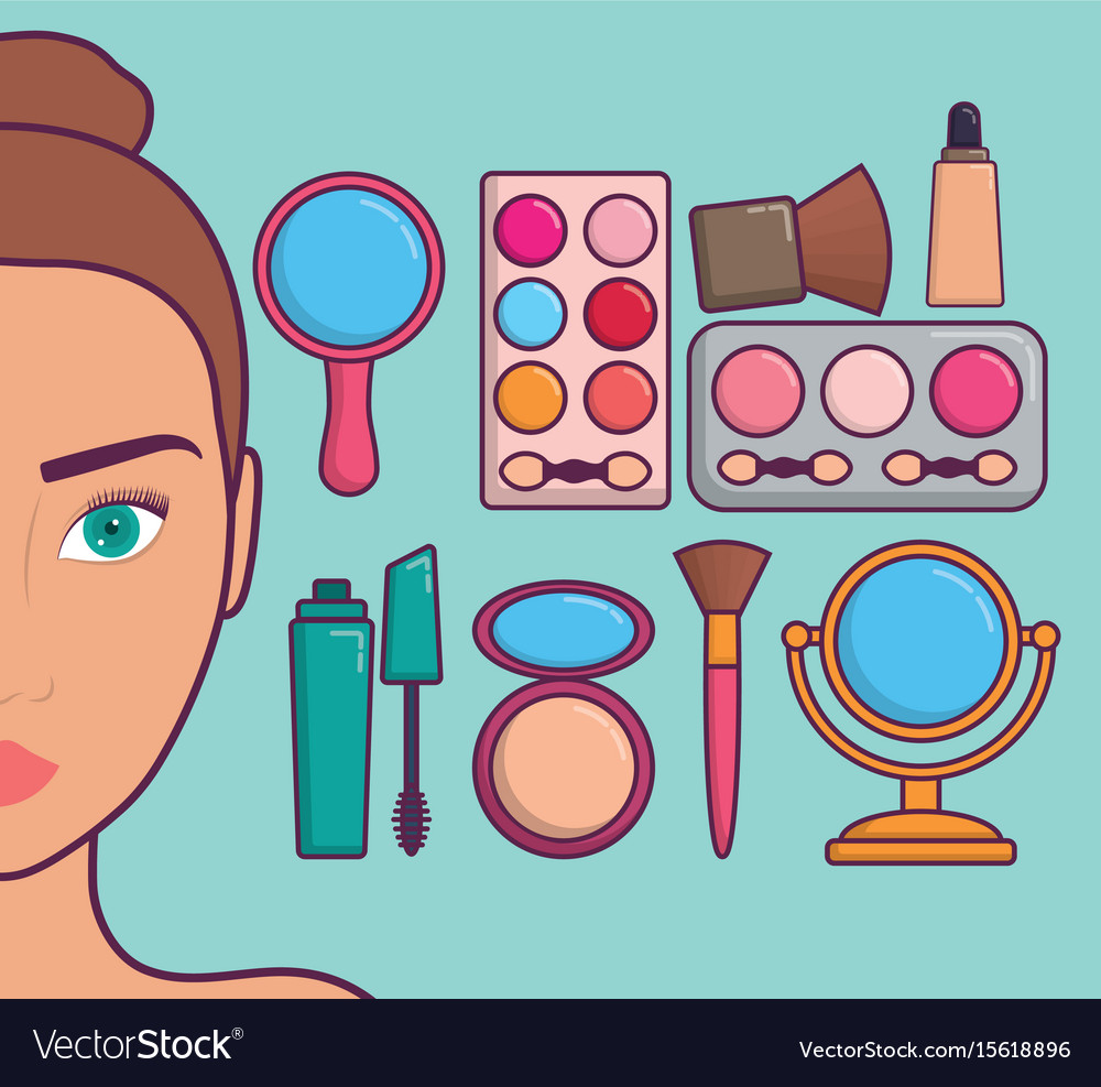 Makeup And Cosmetics Design Royalty Free Vector Image