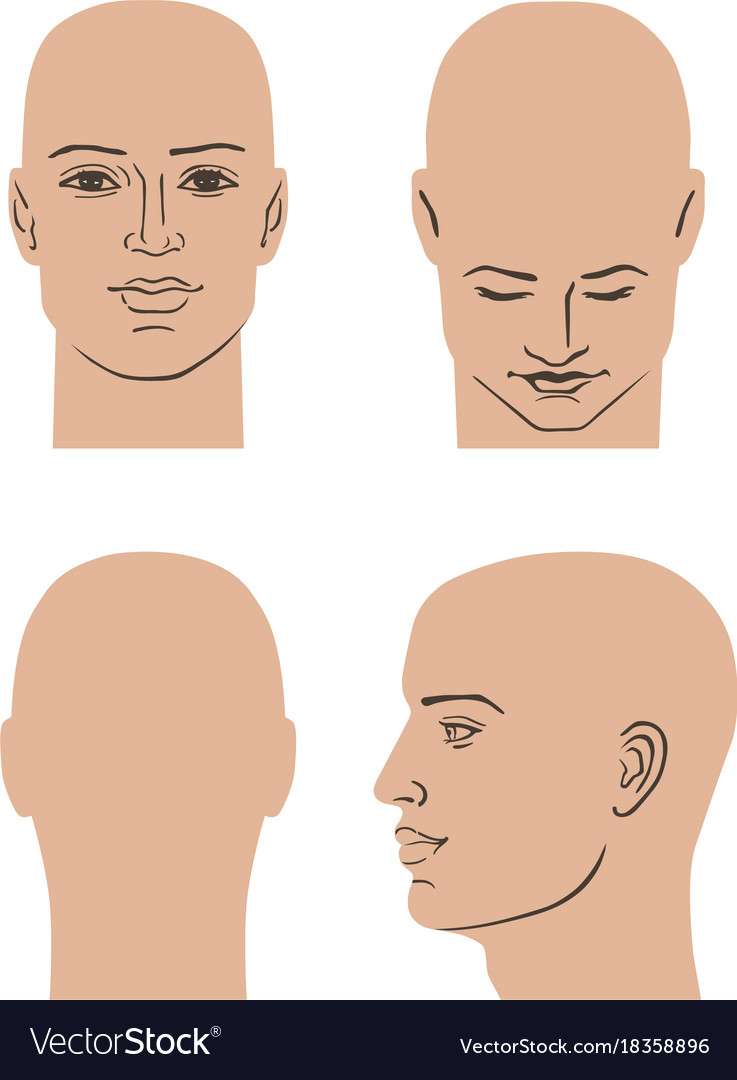 Man hairstyle head set Royalty Free Vector Image Man hairstyle head set Royalty Free Vector Image