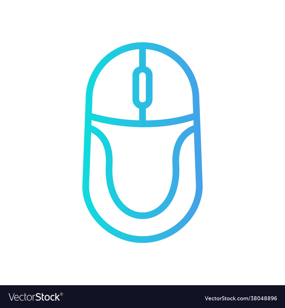Mouse icon in gradient style about multimedia