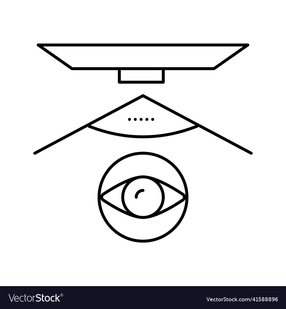 Overview computer display line icon