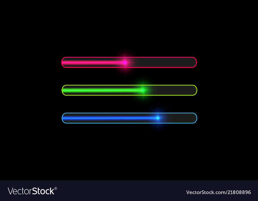 Progress loading bar with lighting concept vector image Progress loading bar with lighting concept