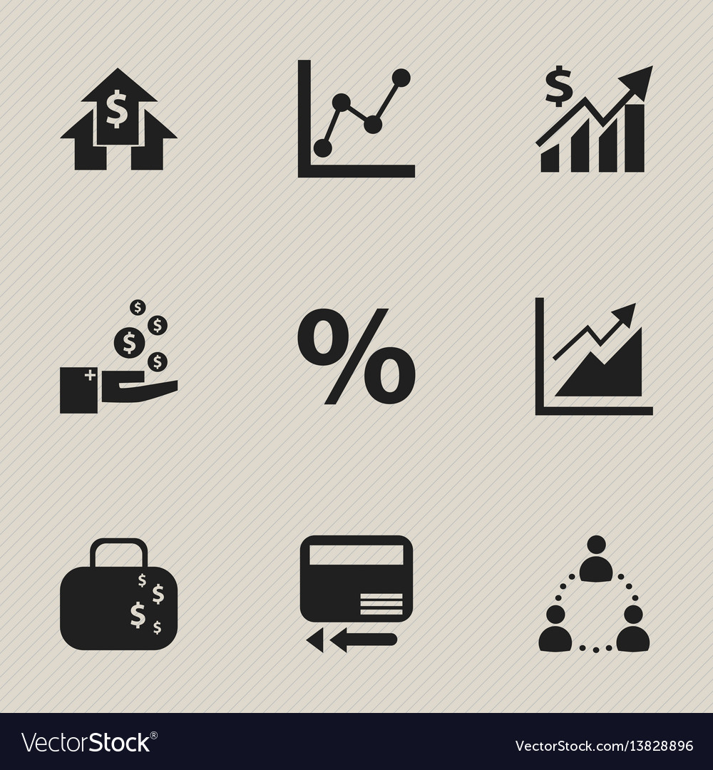 Set of 9 editable logical icons includes symbols vector image Set of 9 editable logical icons includes symbols