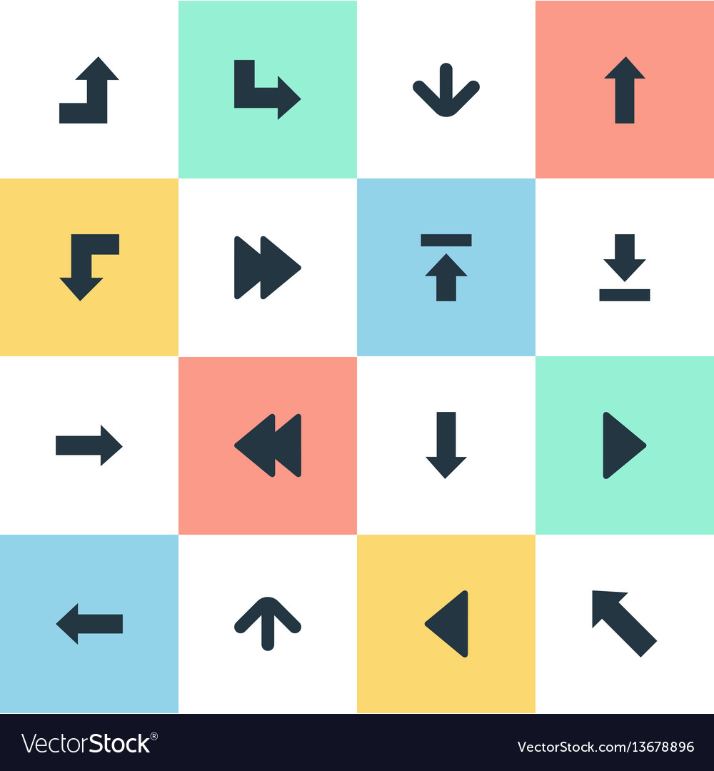 Set of simple arrows icons