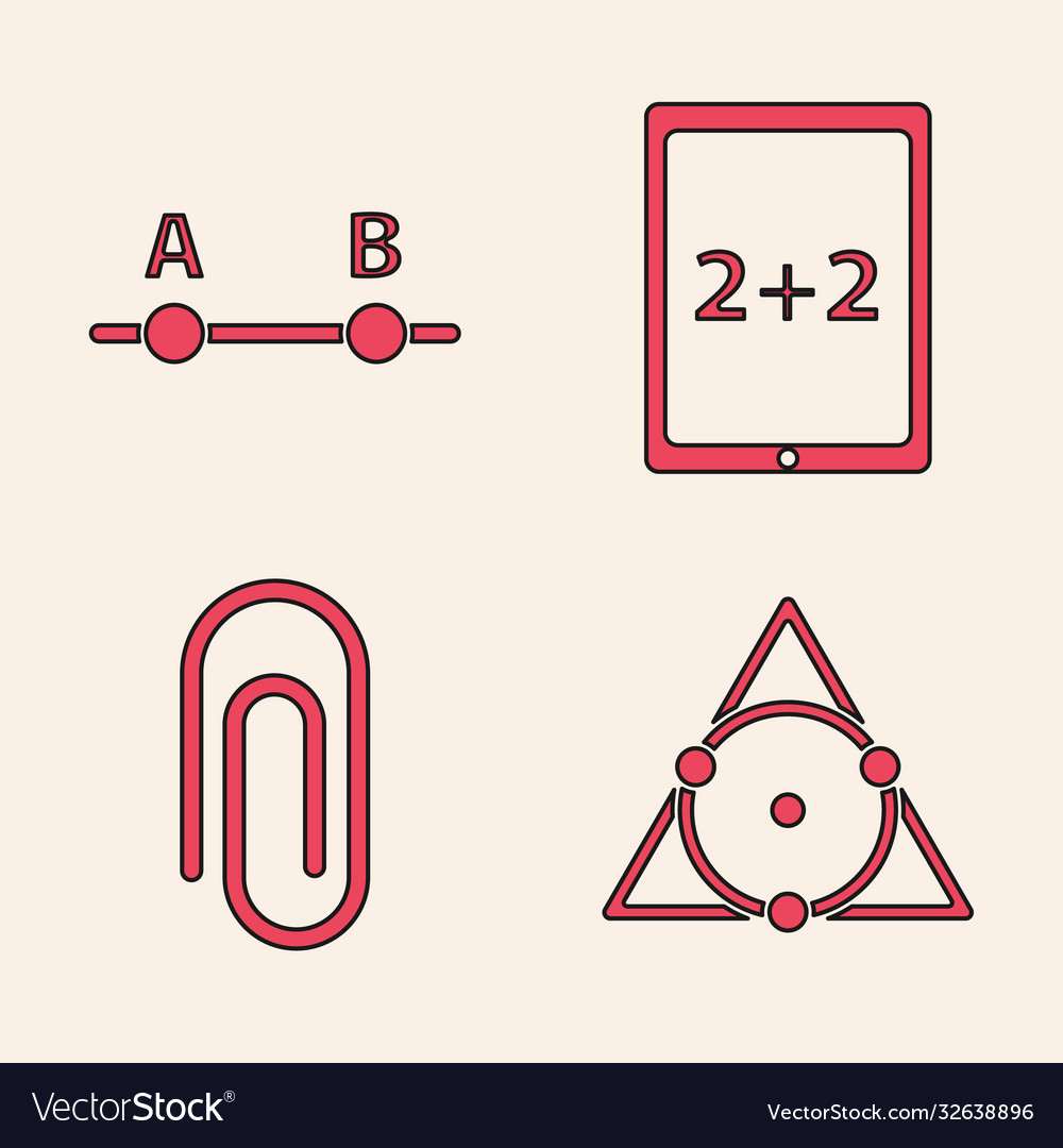 Set triangle math graph schedule chart diagram Vector Image Set triangle math graph schedule chart diagram