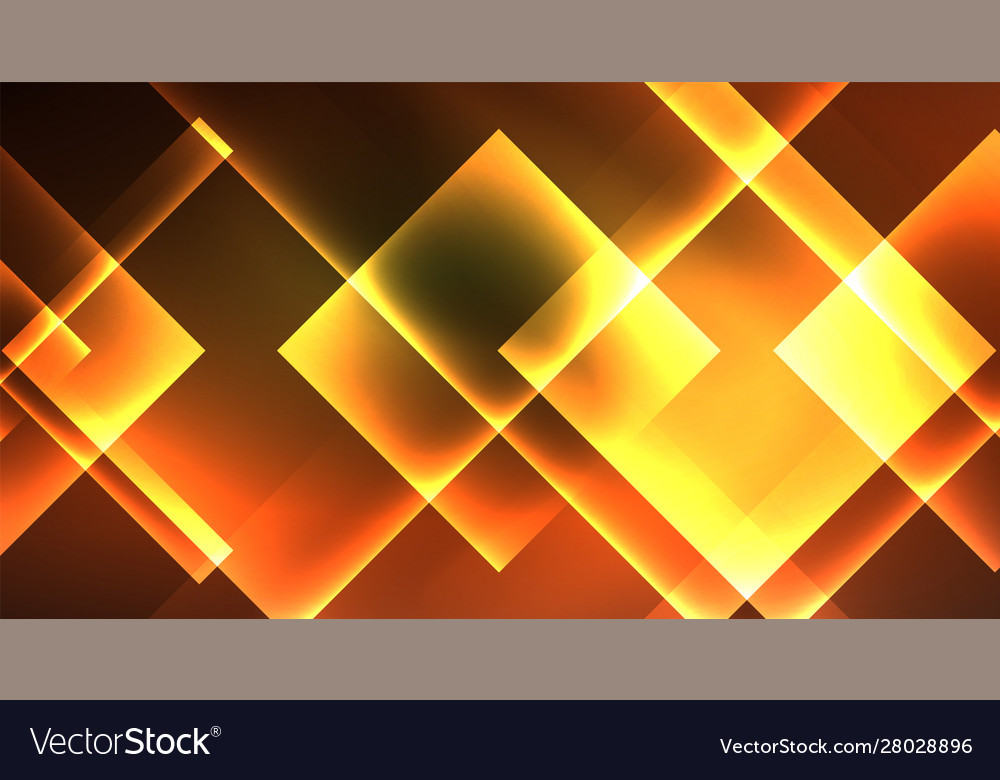 Shiny neon design square shape abstract background