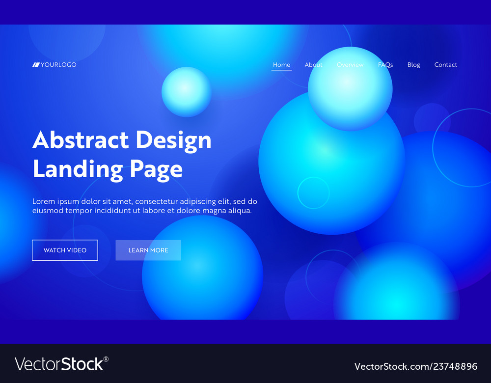 Sphere abstract motion landing page background Vector Image Sphere abstract motion landing page background