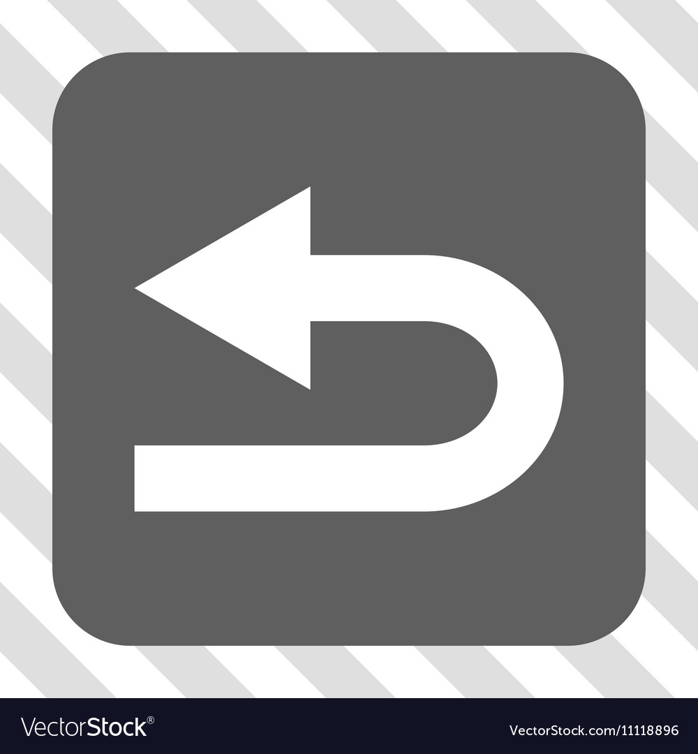 Turn left rounded square button