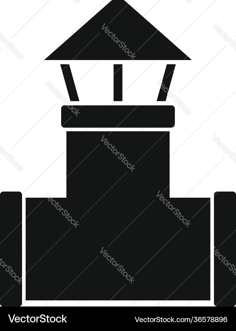 Ventilation pipe icon simple style Royalty Free Vector Image
