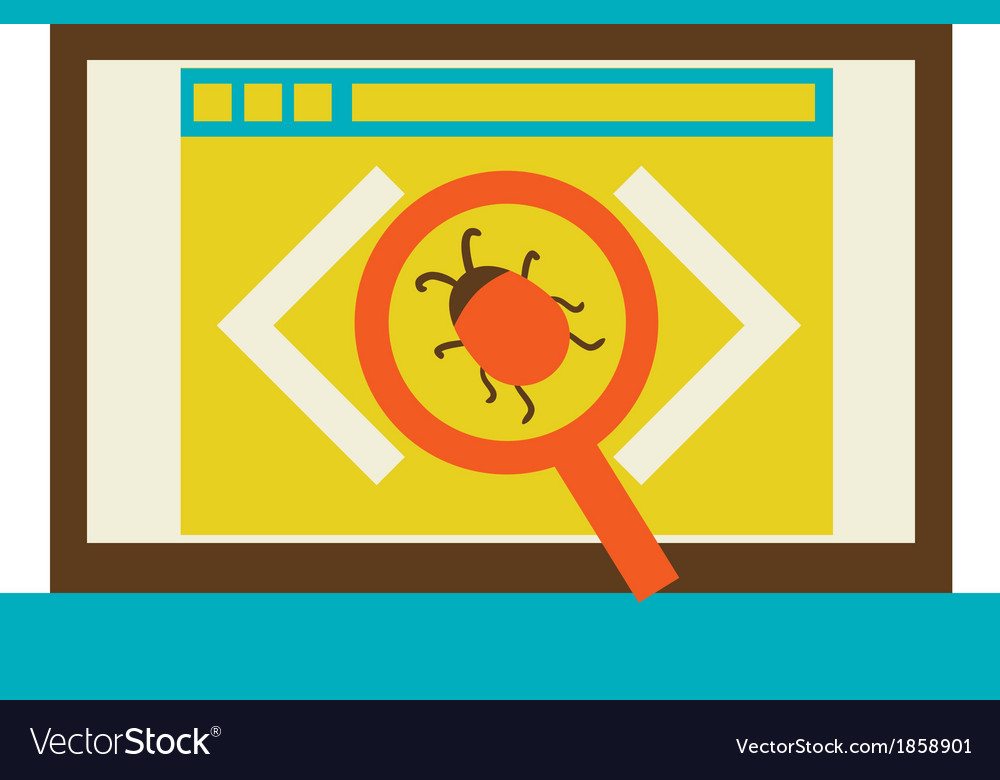 Bug in programming code Royalty Free Vector Image