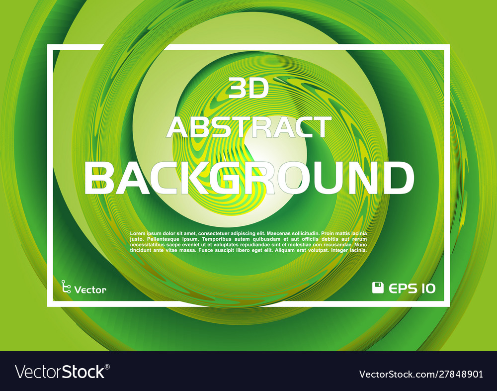 Circular abstract colorful background with 3d