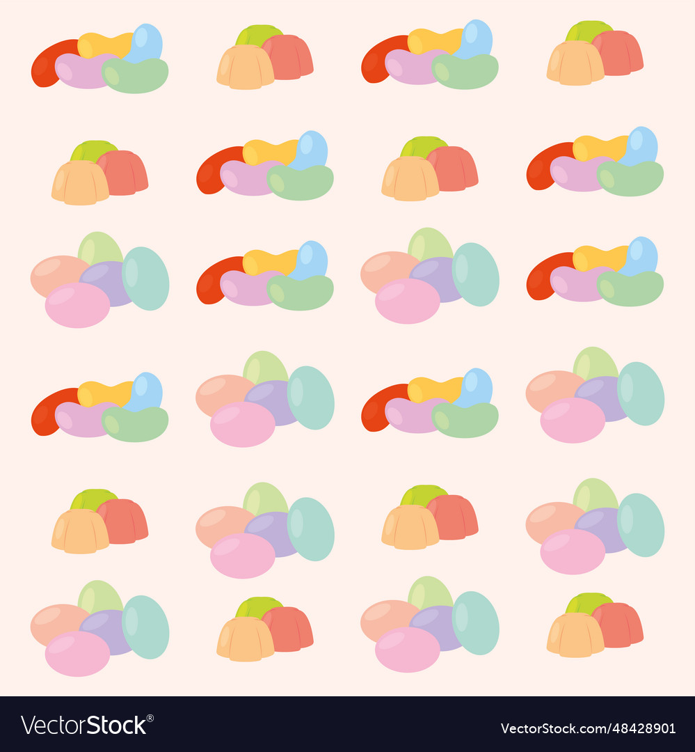 Colored seamless pattern background with bean
