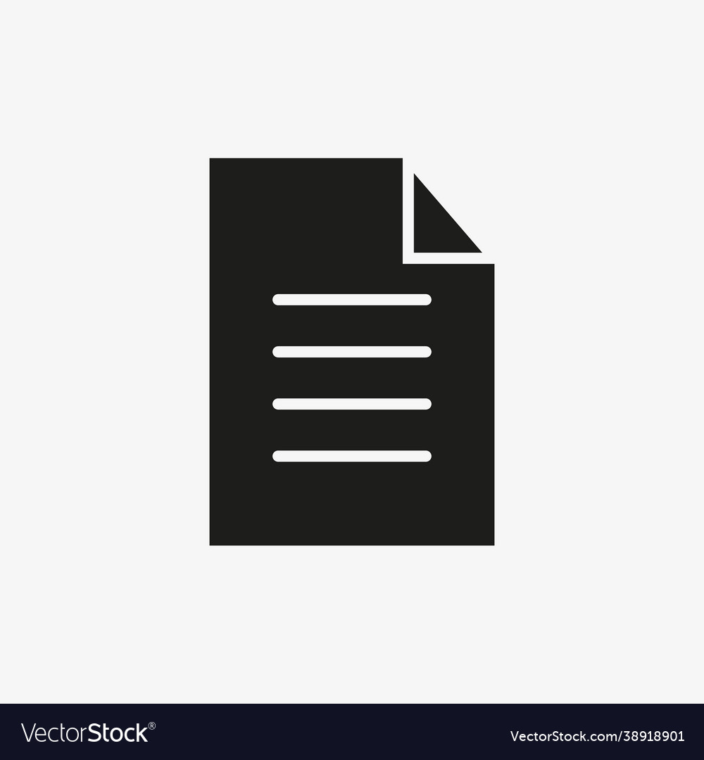 Document icon for web and mobile application ui