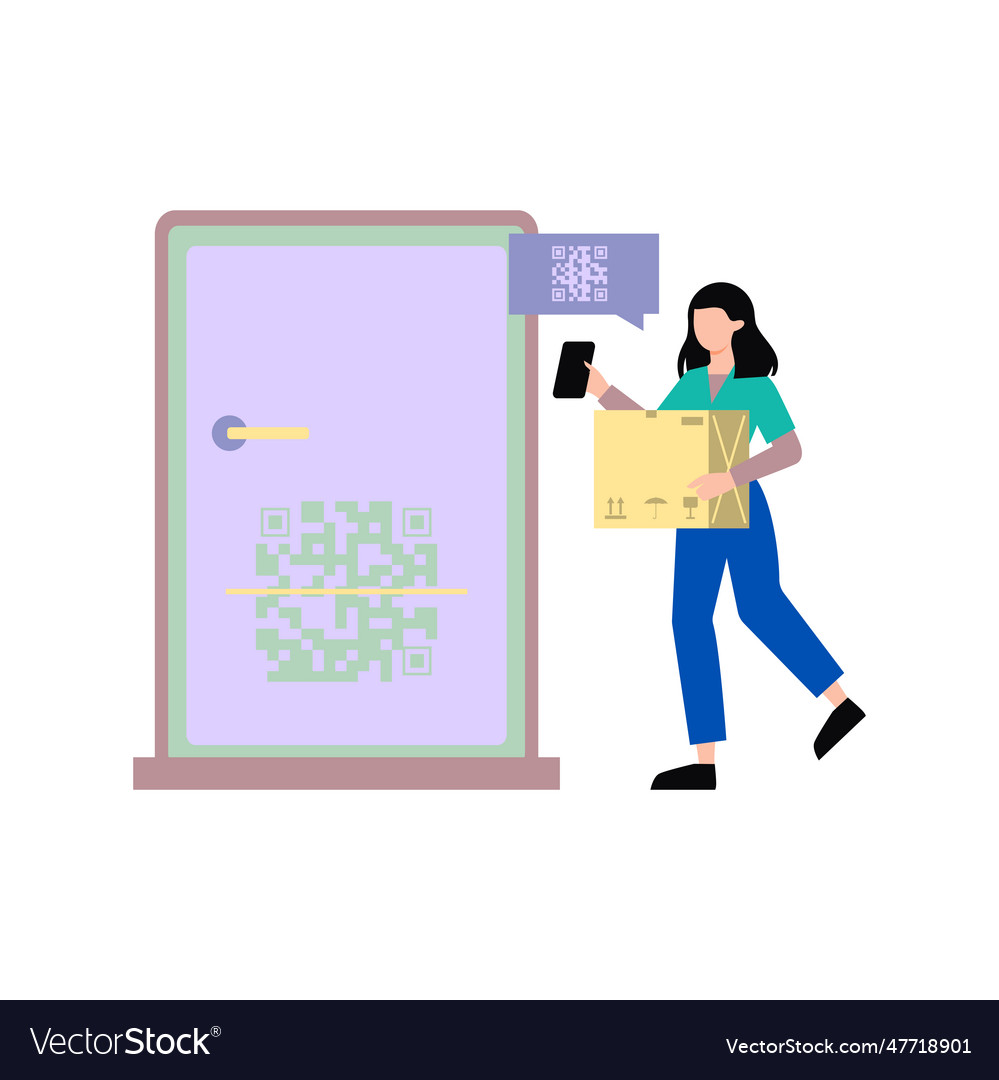 Door is locked with a qr code