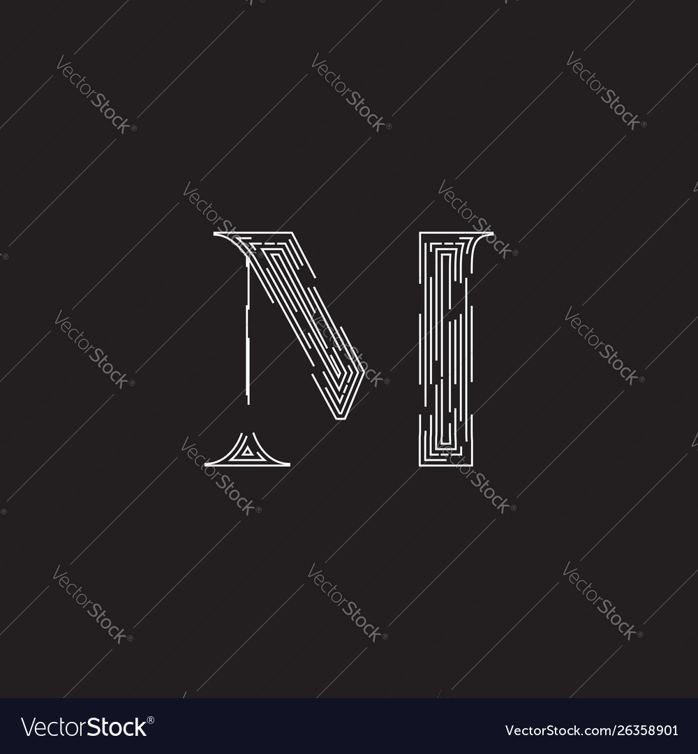 Elegant character from a fontset made dashed