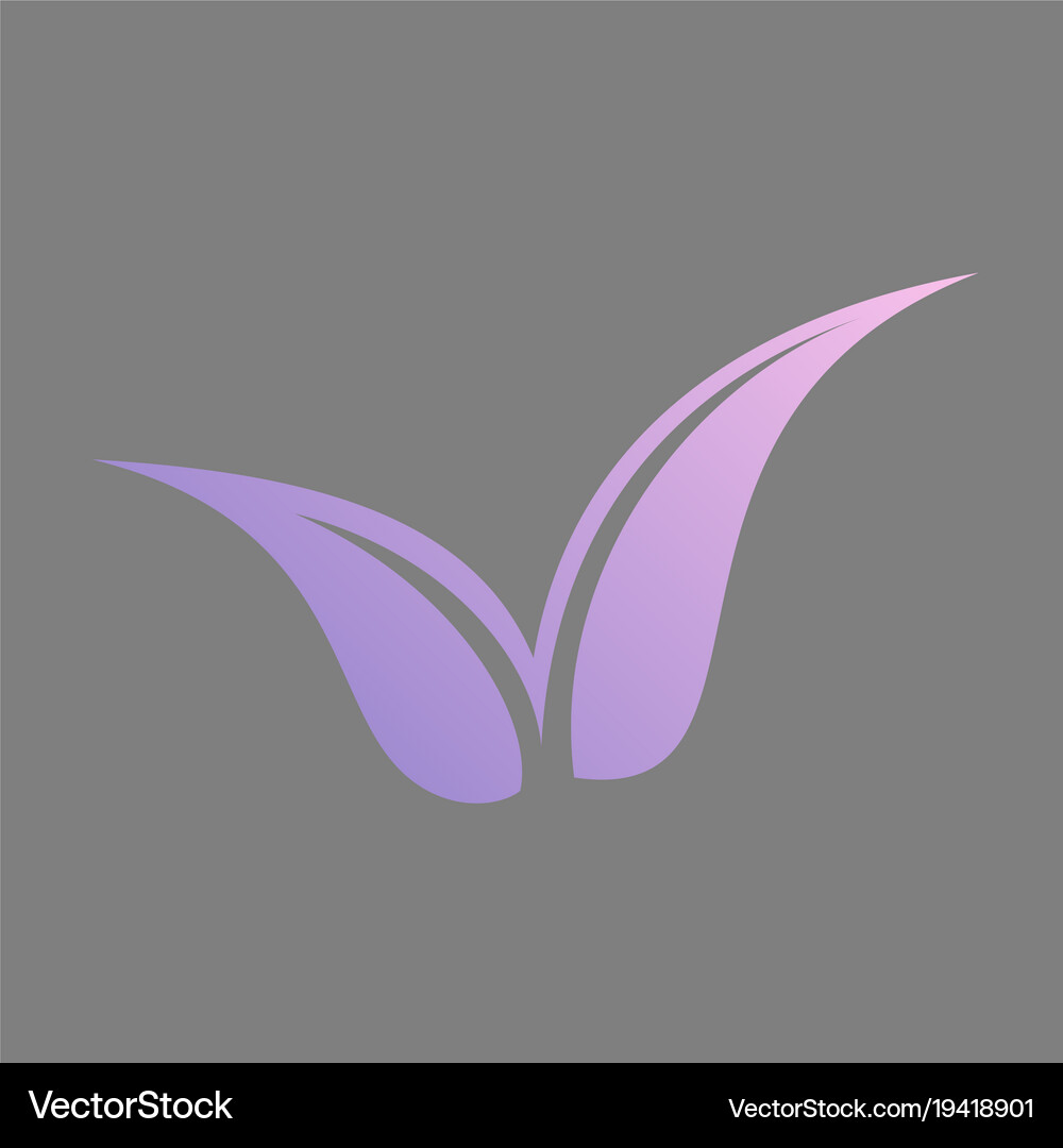 Flat leaves logo template Royalty Free Vector Image