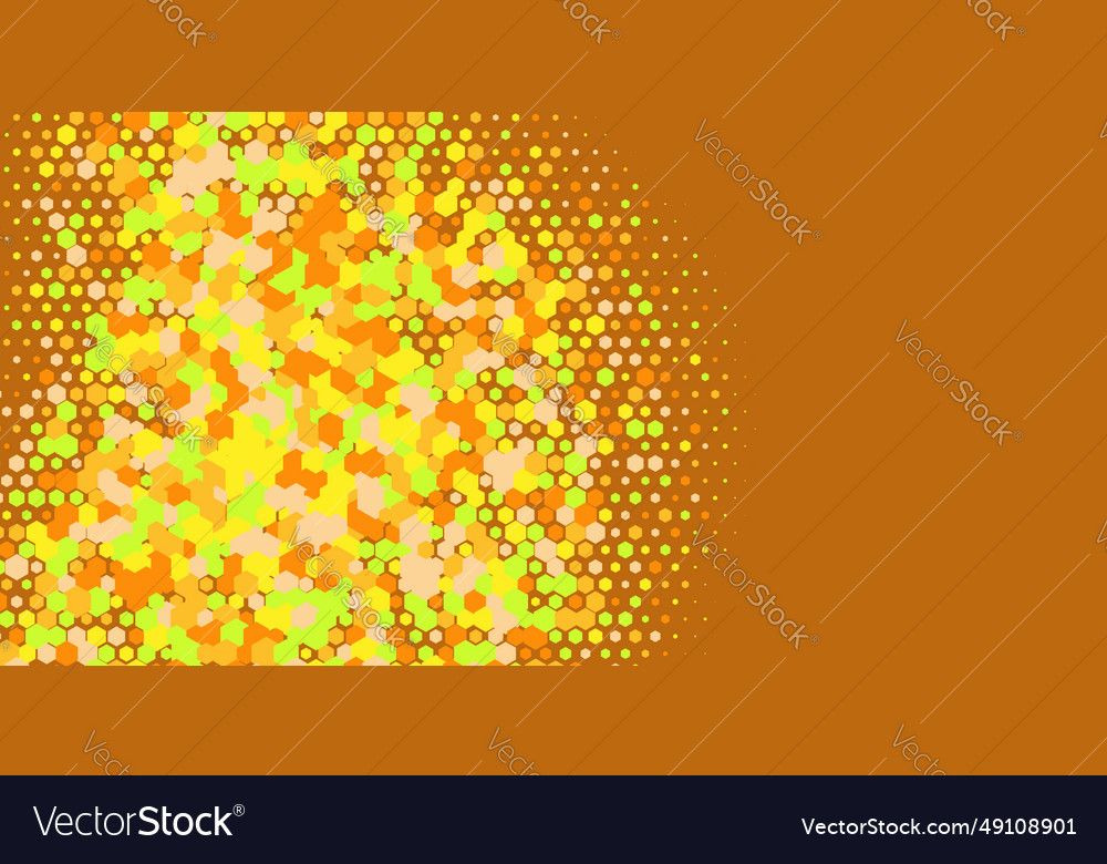Geometric multi size hexagon with color
