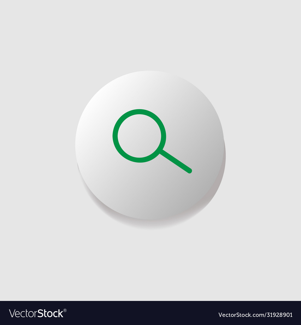 Modern icon button design magnifier isolated