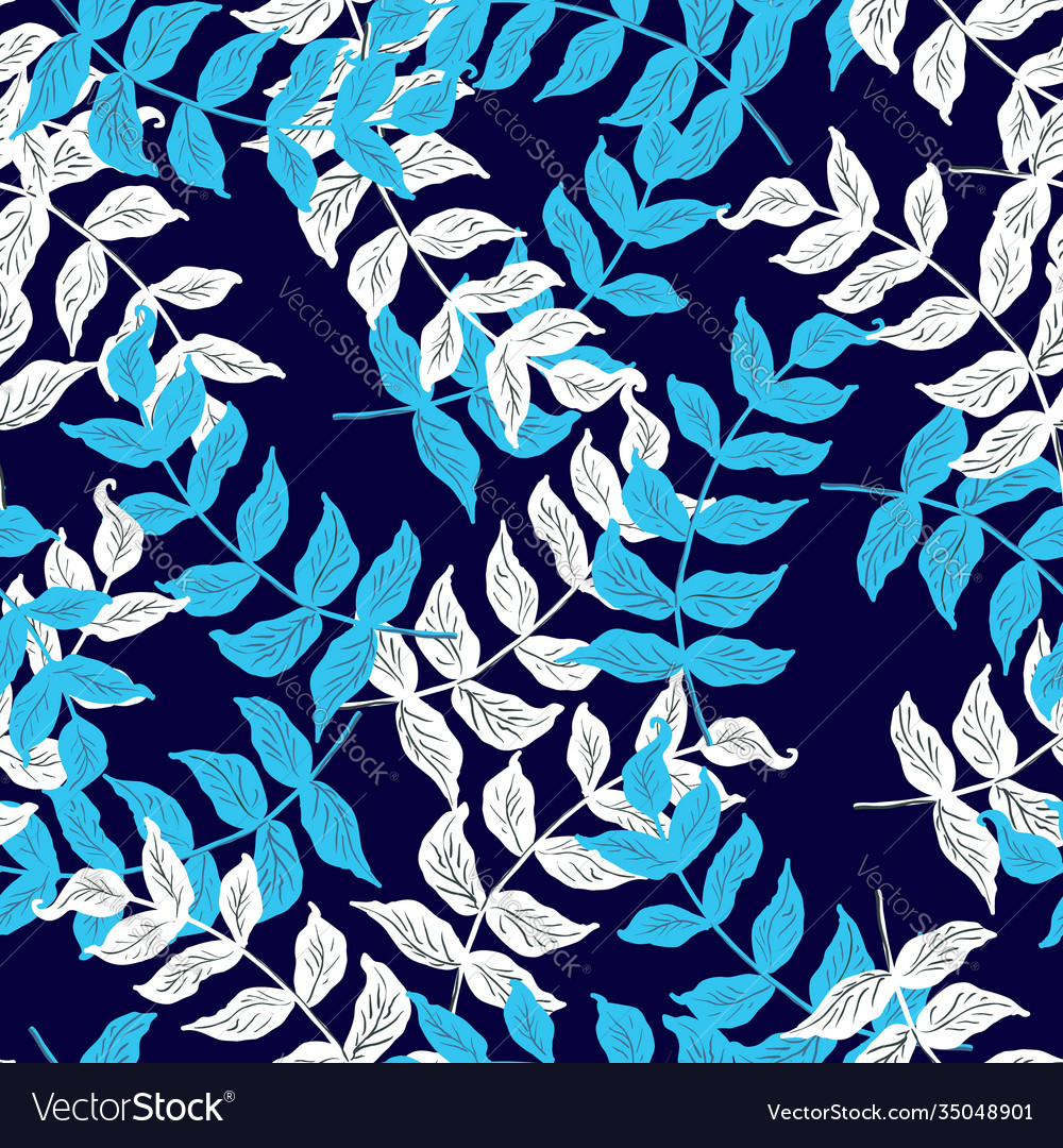 Seamless pattern with leaves Royalty Free Vector Image