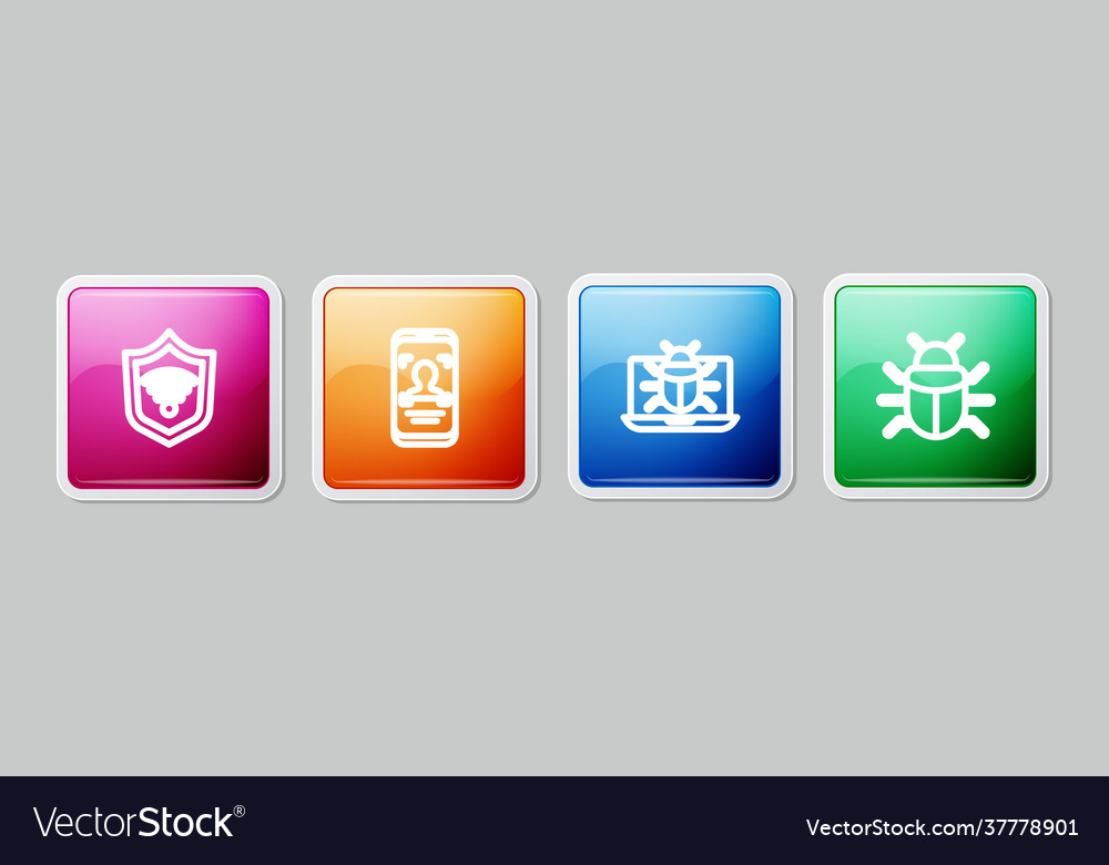 Set line shield with wifi wireless mobile vector image Set line shield with wifi wireless mobile