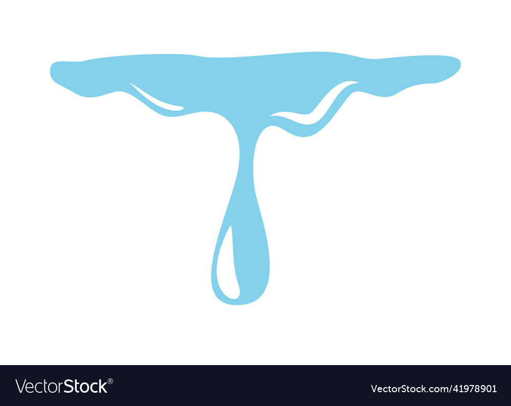 Water falling drop background in simple Vector Image Water falling drop background in simple