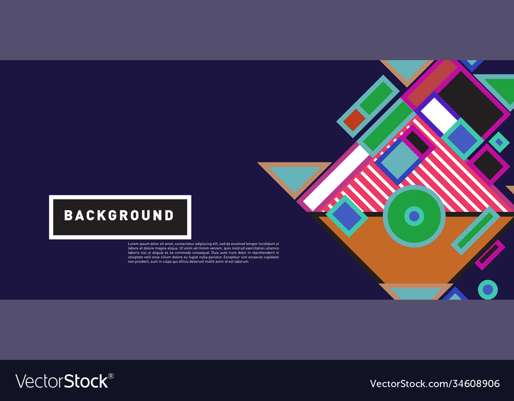 Abstract colorful rectangle background for banner