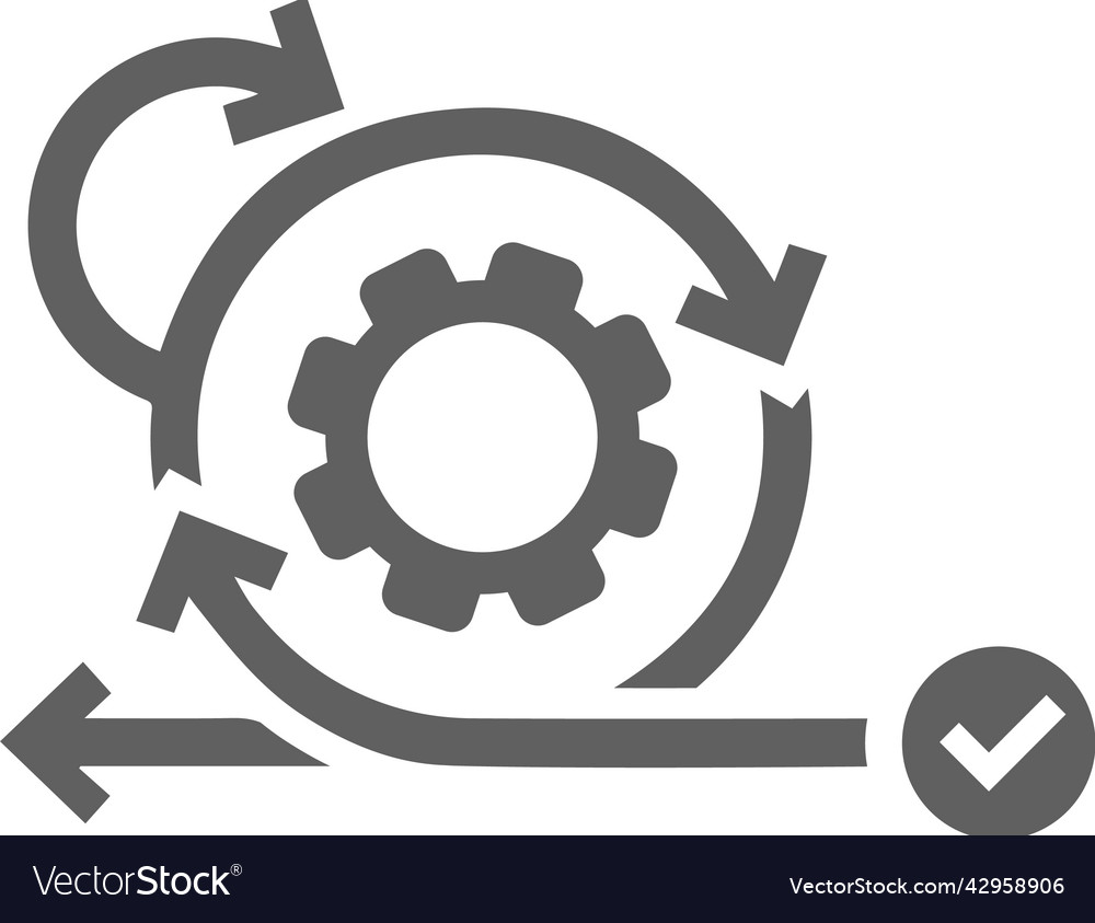 Agile project management icon gray graphics