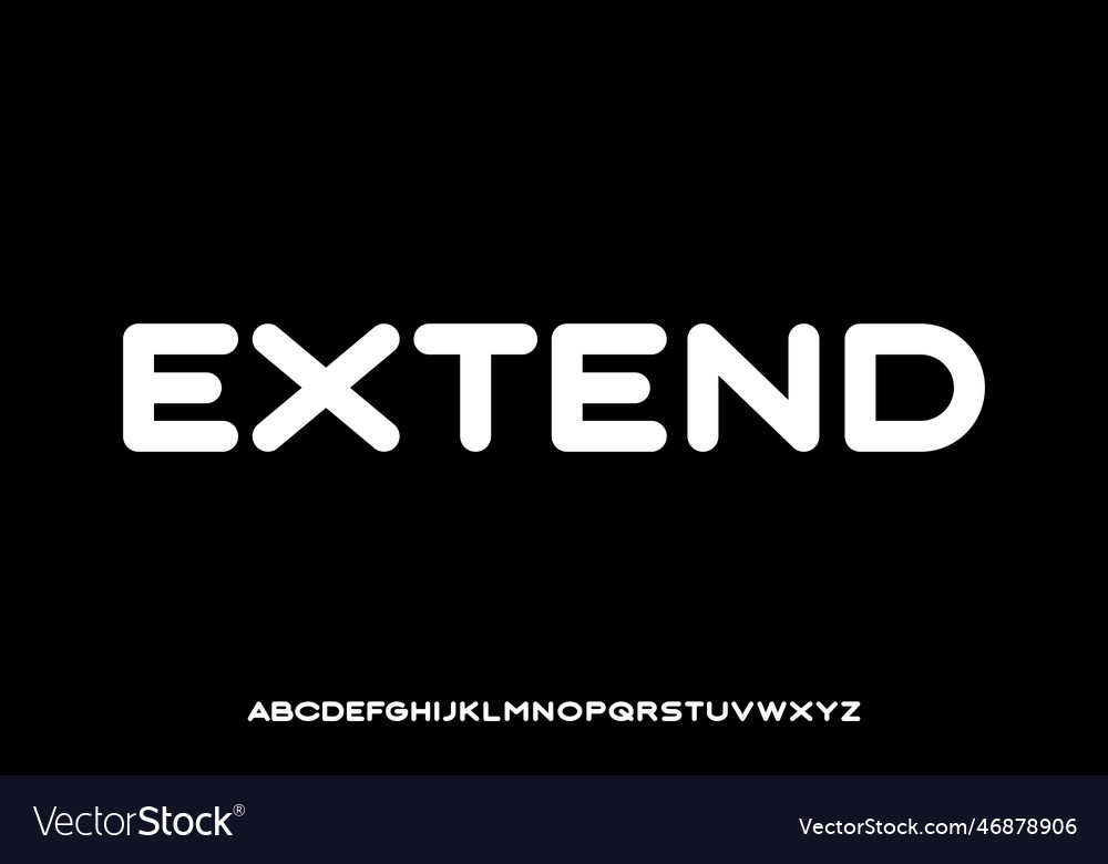 Bold rounded extended display font
