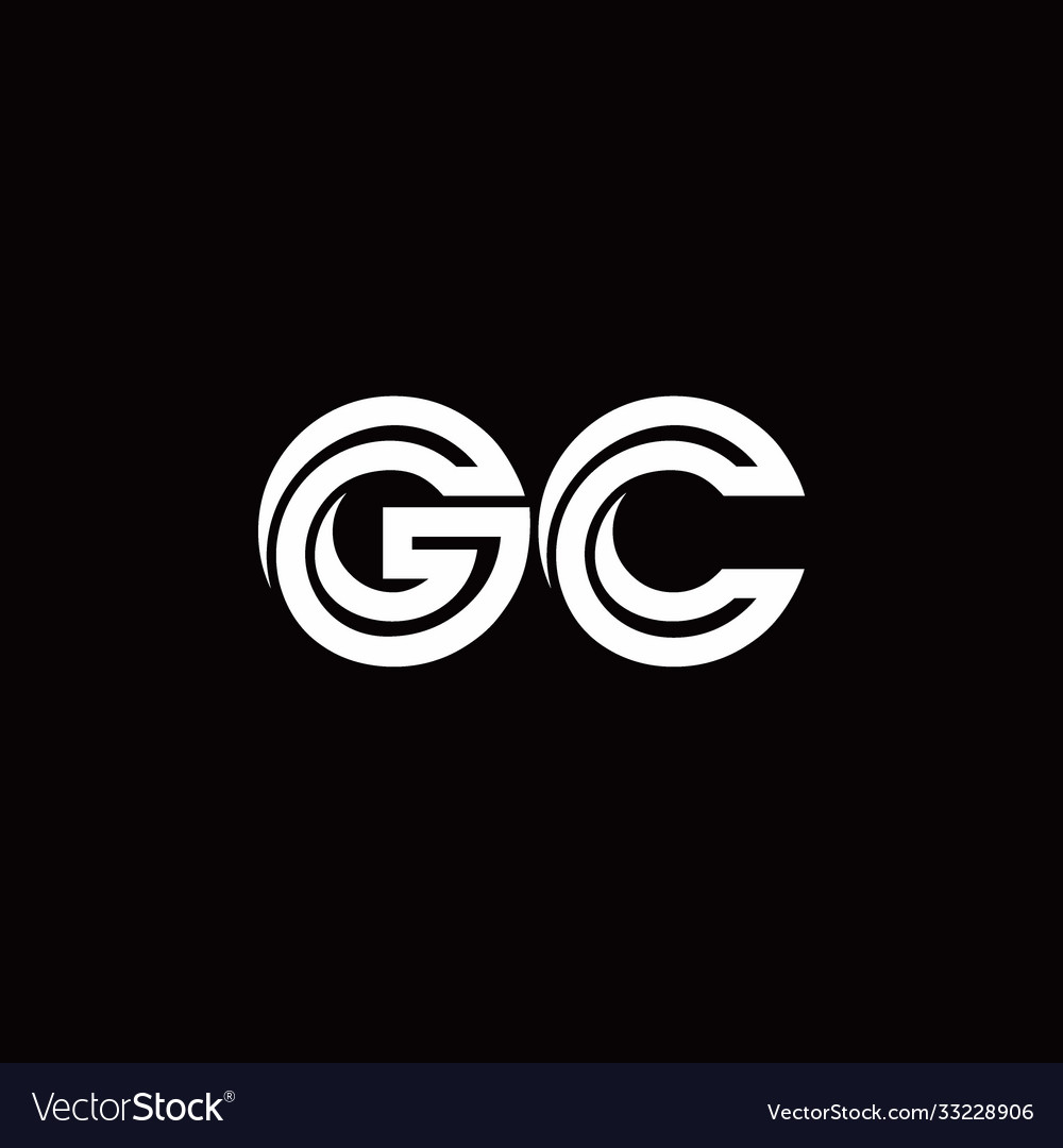 Gc monogram logo with abstract line vector image Gc monogram logo with abstract line