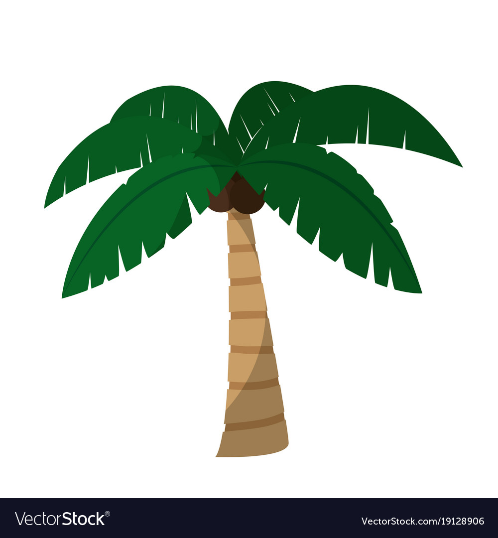 Isolated palm tree design