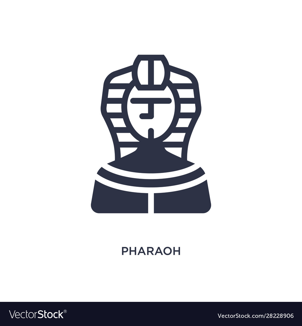 Pharaoh icon on white background simple element vector image Pharaoh icon on white background simple element