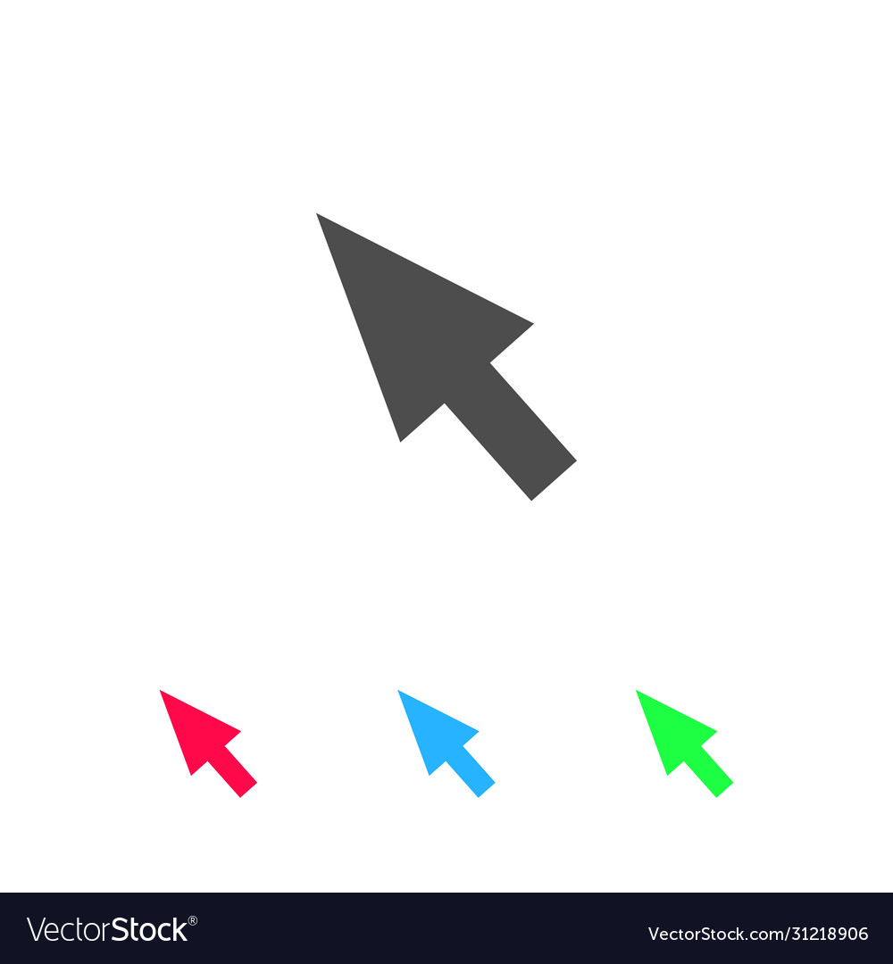 Pointer icon flat vector image Pointer icon flat