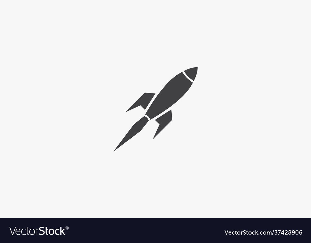 Rocket icon isolated on white background